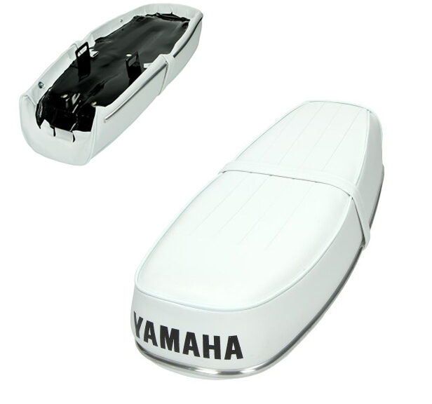 Witte verstelbare buddyseat origineel model voor Yamaha FS1 brommer