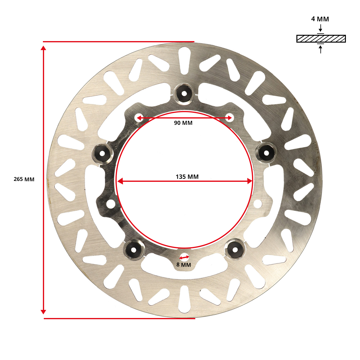 Newfren zwevende remschijf DF4089AF voor Yamaha T-MAX en X-MAX