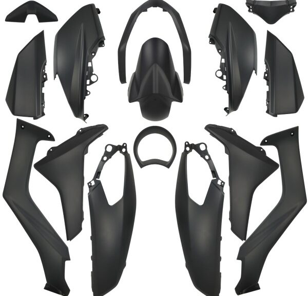 Kit di carene DMP 2015-2019 Yamaha n-max 125 nero opaco, 10 pezzi