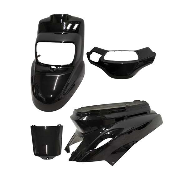 Kappenset 4-delig zwart glans voor Yamaha BW's en MBK Booster