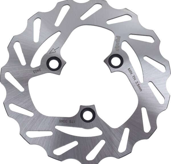 remschijf polini wave 3-gaats voor+achter 190mm aerox