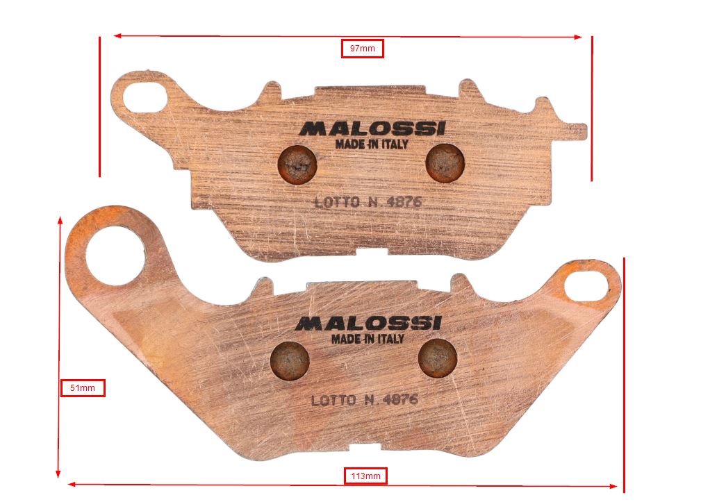 Remblokset Malossi Mhr Synthetisch Achter Voor Yamaha X-max 125/250/300 - Afbeelding 2