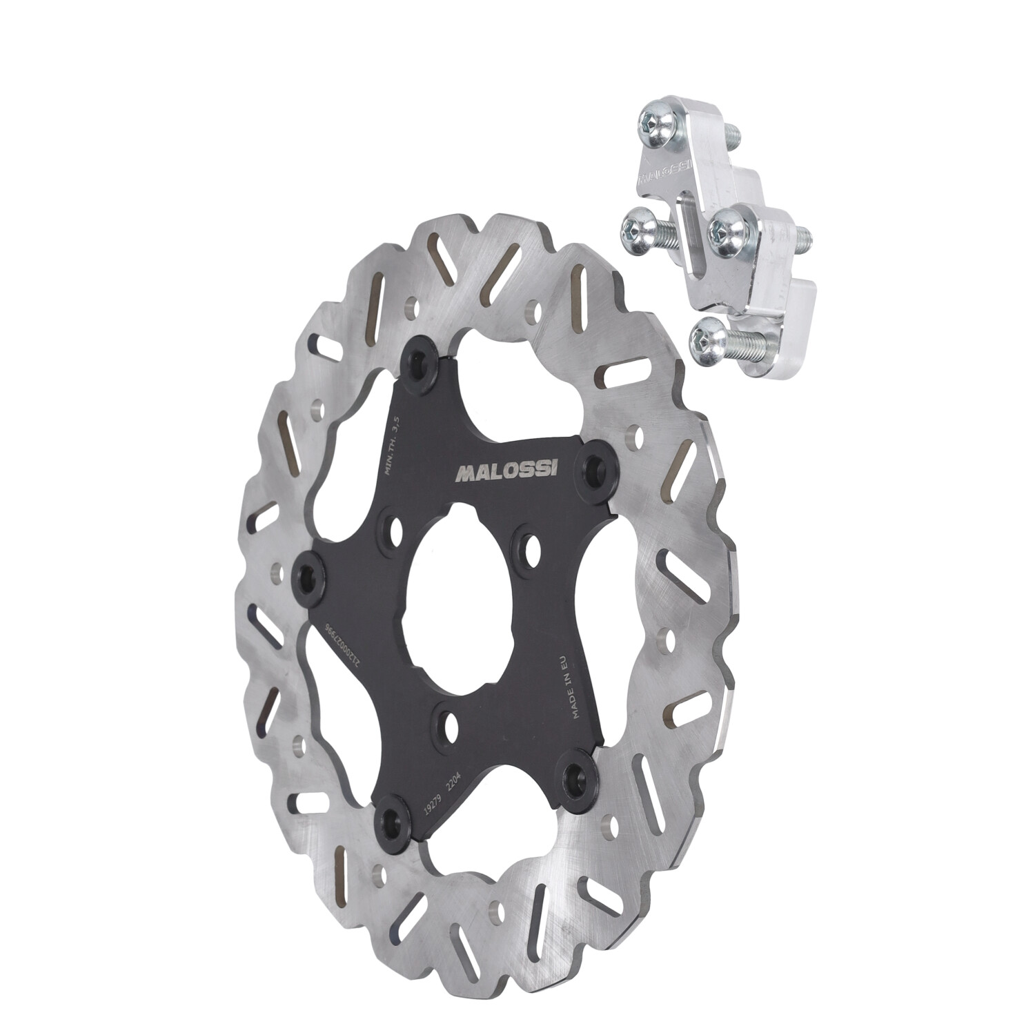 Remschijf Malossi 250mm 3-gaats Met Adapter Voor Yamaha Aerox 50 En Mbk Nitro 50 - Afbeelding 3