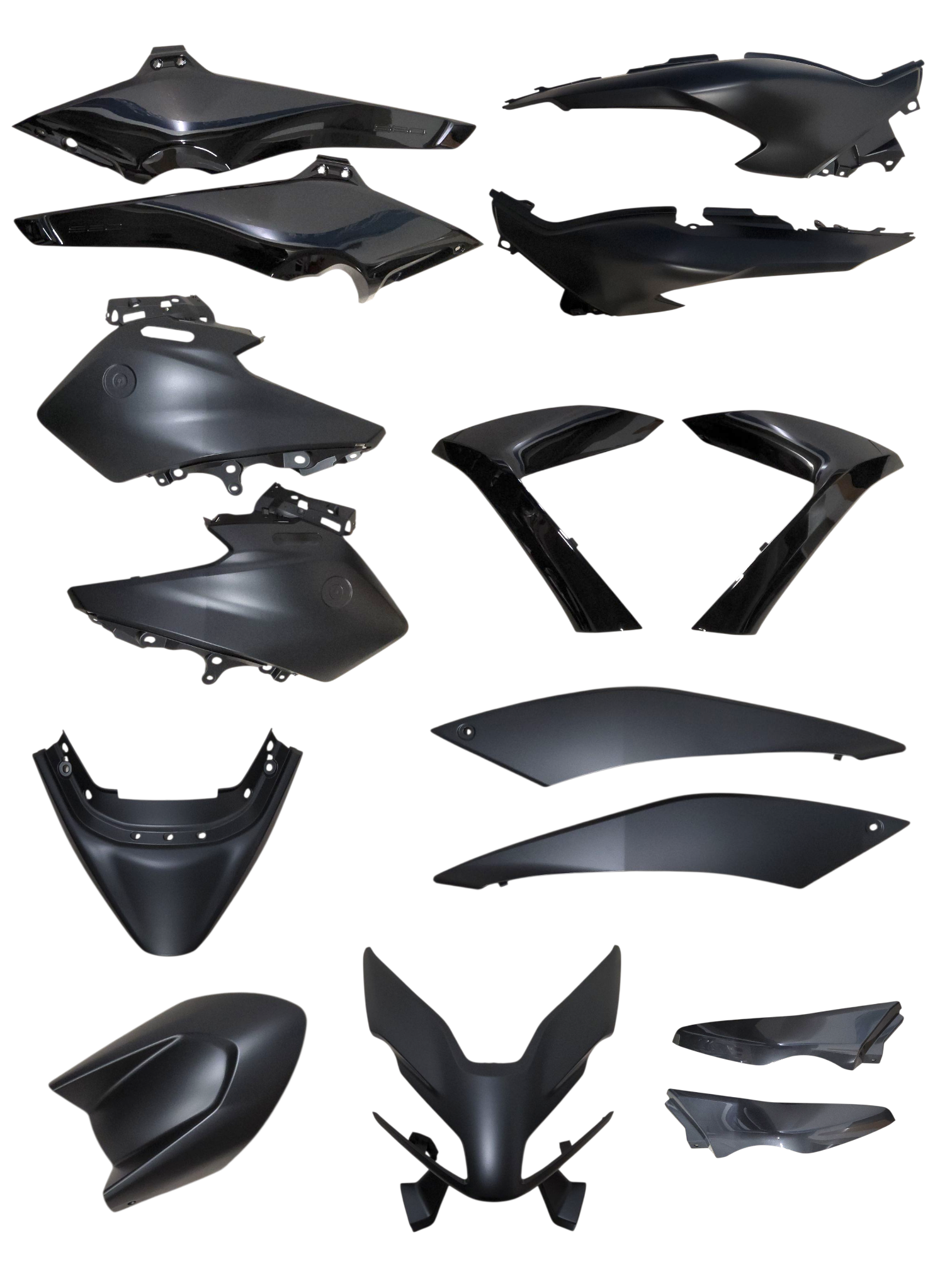 Plaatwerkset 15-delig Tech Zwart Mat voor Yamaha T-MAX 560 2022-2024