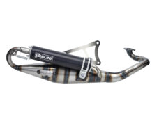 Escape negro Yasuni R-PRO para motor Minarelli horizontal de 2 tiempos.