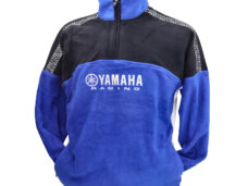 Suéter de lã Yamaha, azul paddock, tamanho G unissex, original.