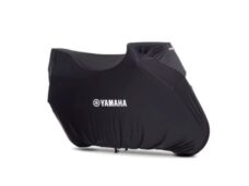 Funda protectora original Yamaha talla L negra con logo para interiores