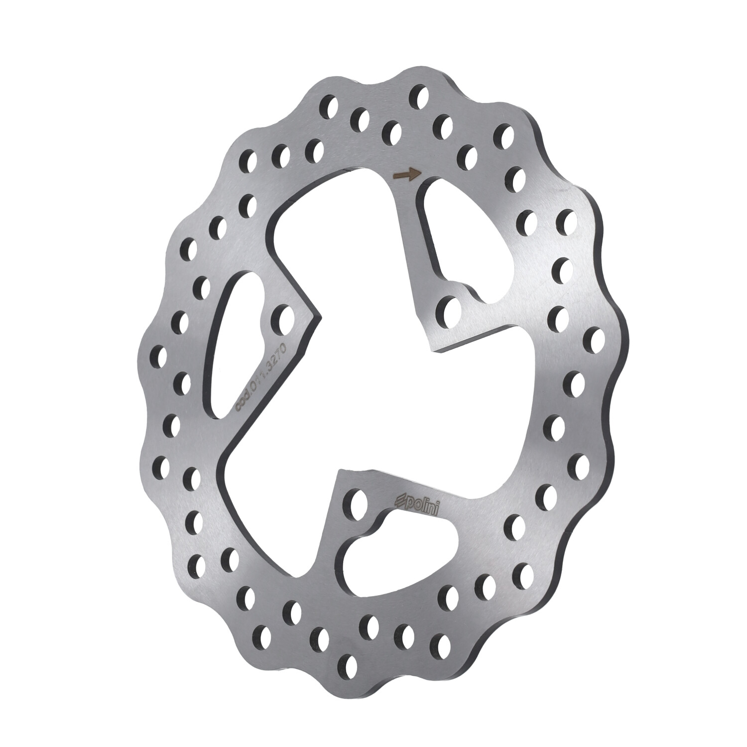 Remschijf Polini Wave 3-gaats 202mm Achter Voor Minarelli Horizontaal 2t - Afbeelding 2