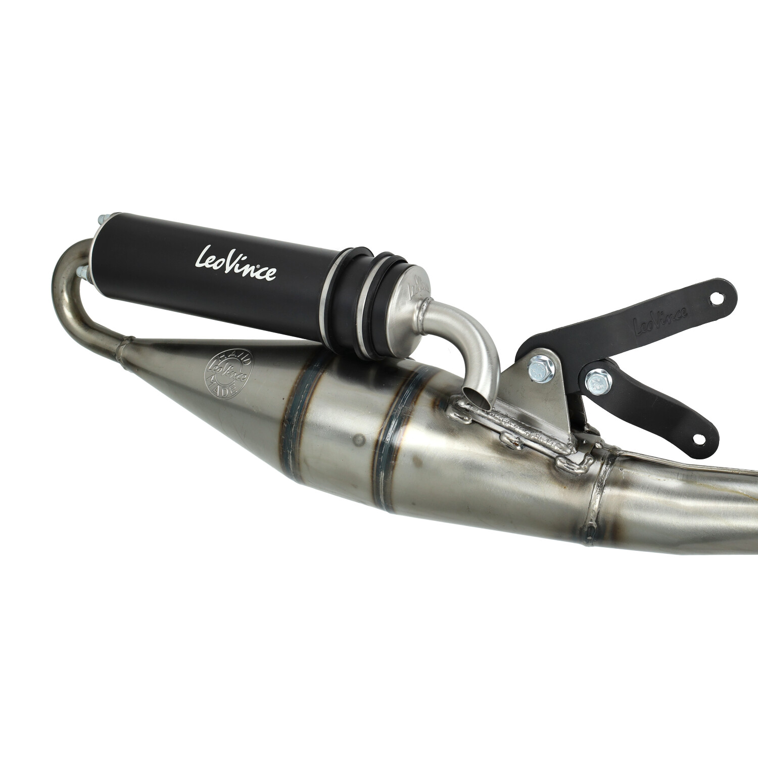 Leovince Hand Made Tt Uitlaat Zwart Voor Yamaha Minarelli Horizontaal - Afbeelding 4