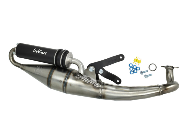 Leovince Hand Made TT uitlaat zwart Minarelli horizontaal Yamaha