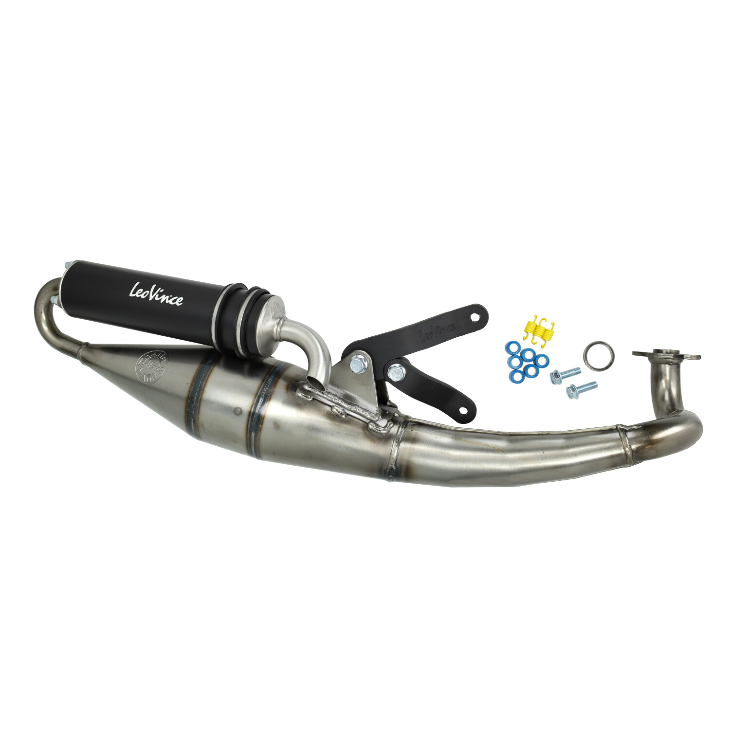 Leovince Hand Made TT uitlaat zwart Minarelli horizontaal Yamaha