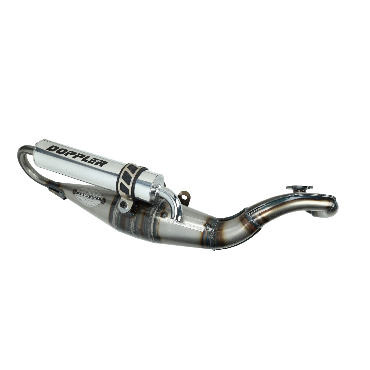 Doppler blank aluminium uitlaat voor Minarelli horizontaal Yamaha Aerox MBK Nitro
