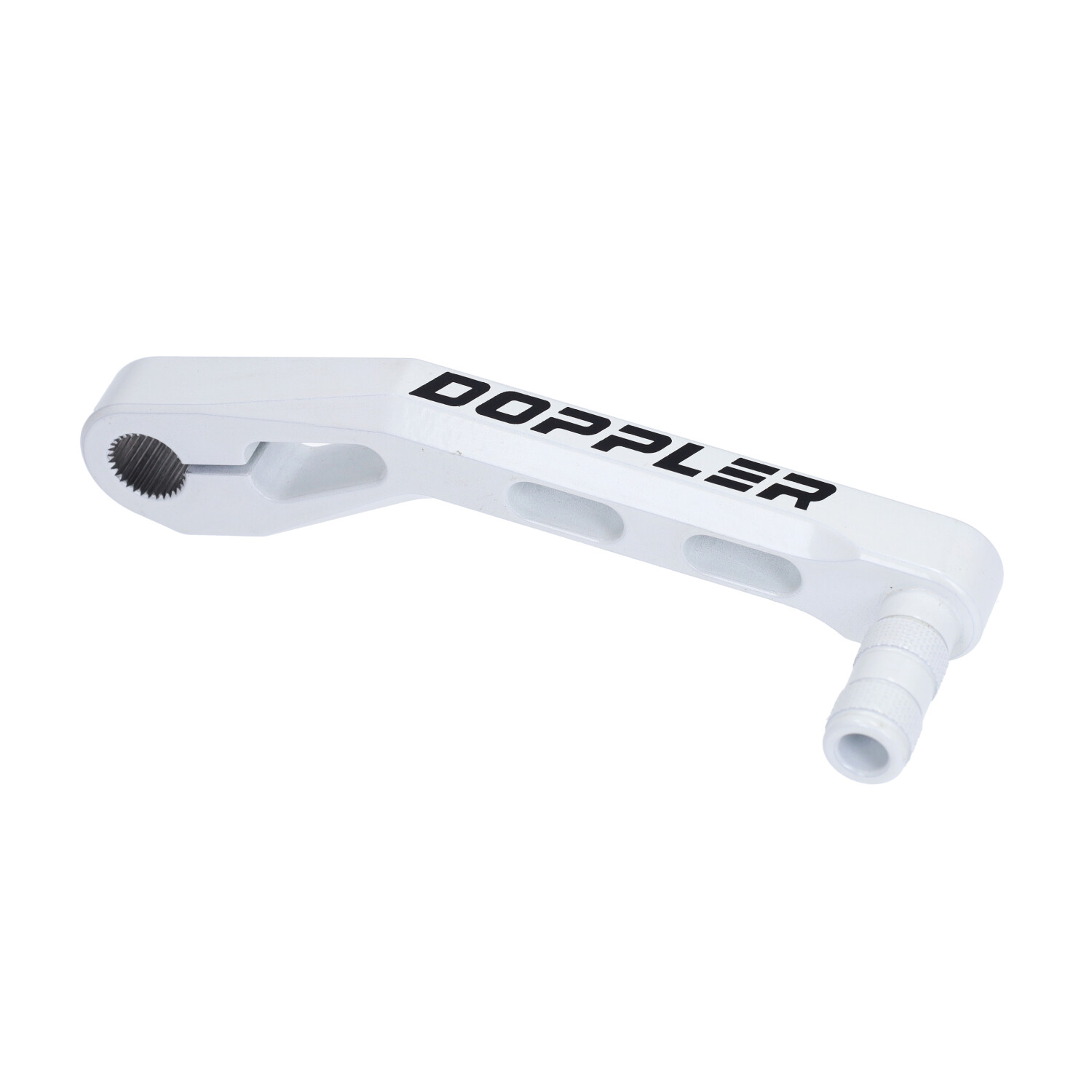 Doppler CNC kickstartpedaal wit voor MBK Booster en Yamaha BWS