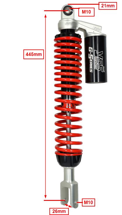 Schokbrekerset Yss G-series Achter Hydraulisch Voor Honda Adv350 2022 - Afbeelding 2