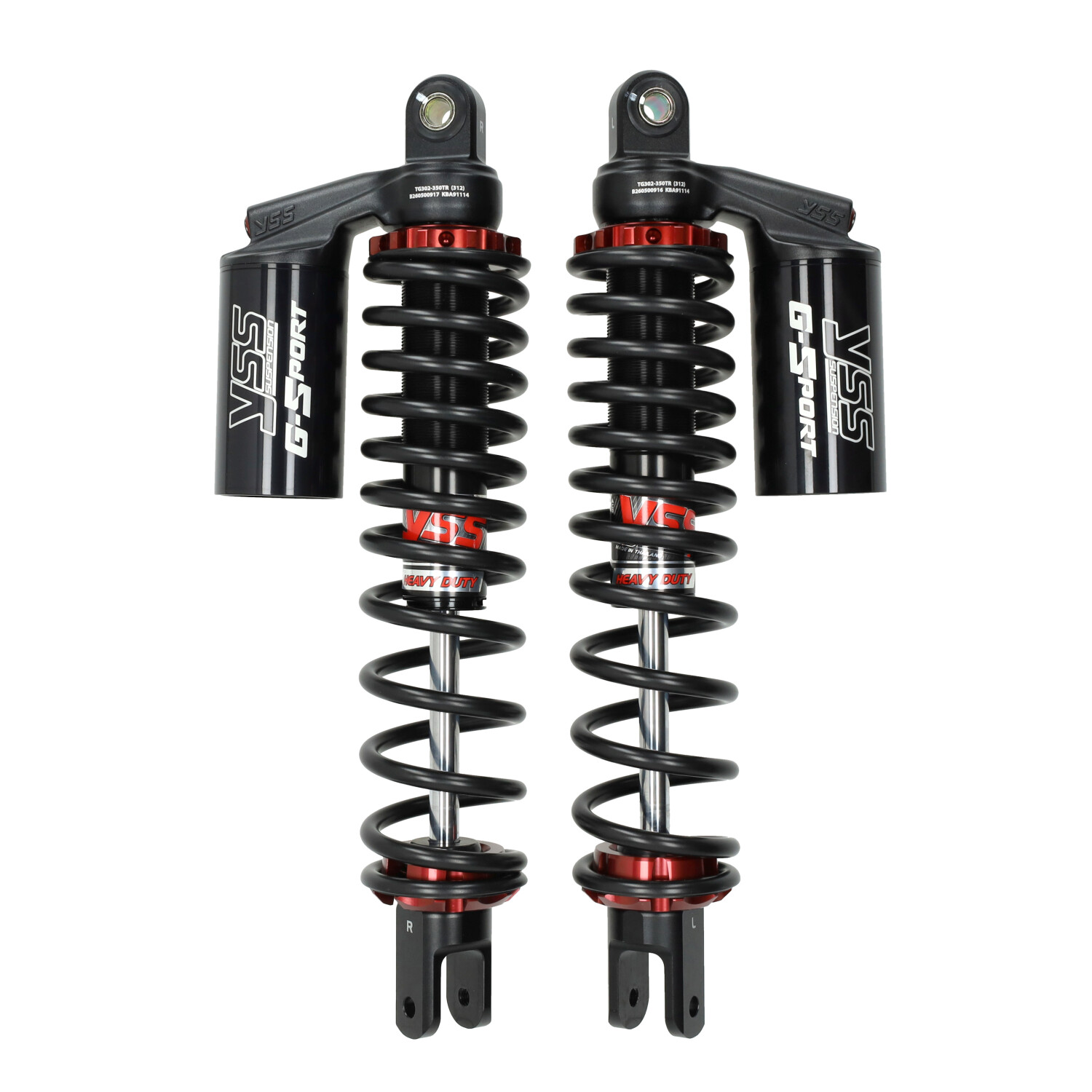 YSS G-Sport Black achterschokbrekerset 350mm Yamaha X-Max 250cc