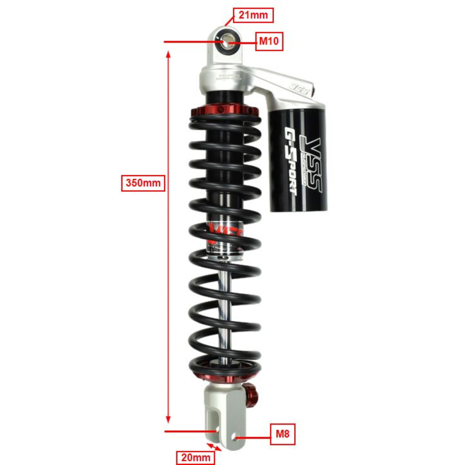 Schokbrekerset Yss G-sport Hydraulisch 350mm Voor Yamaha X-max 250 - Afbeelding 2