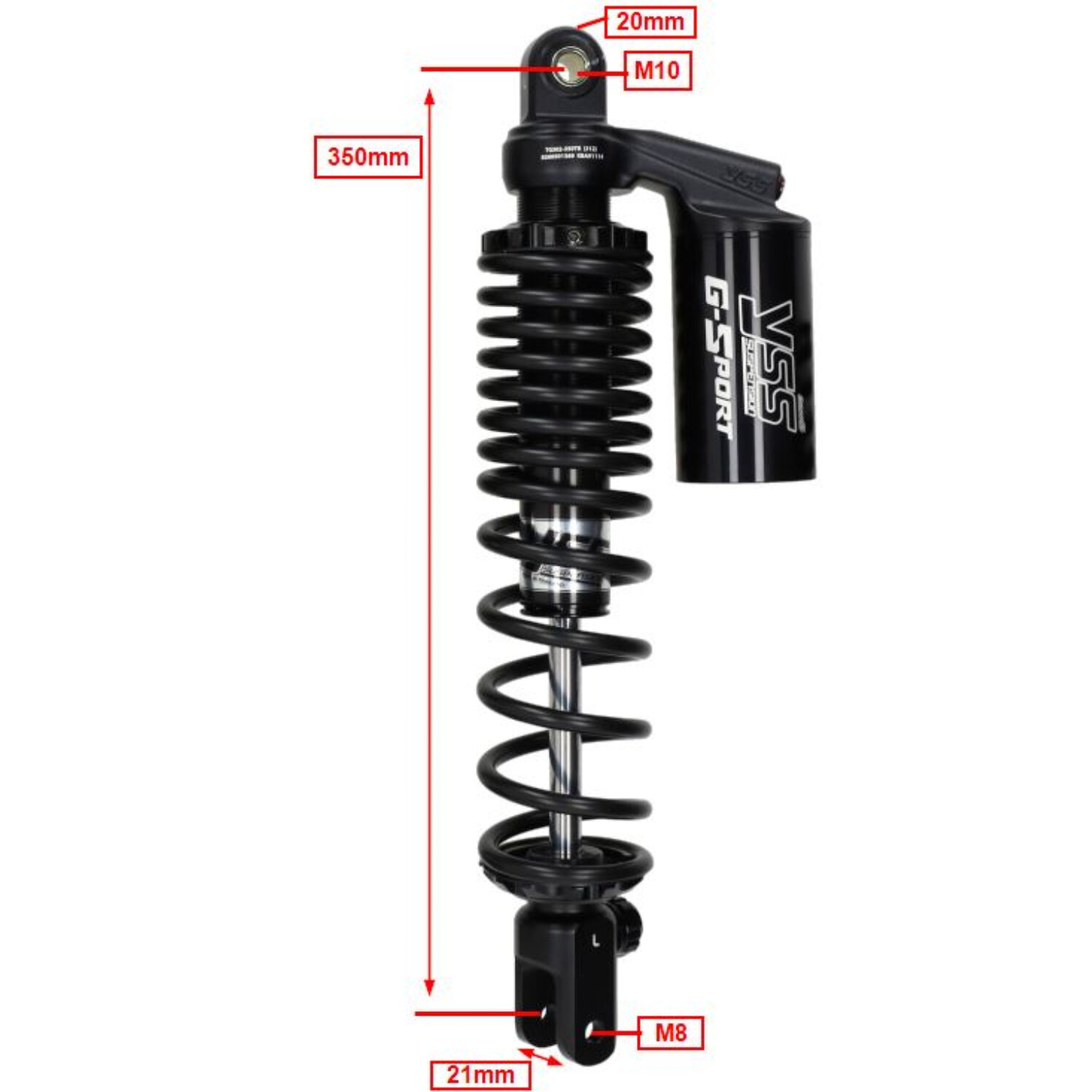 Schokbrekerset Yss G-sport Black Edition 350mm Voor Yamaha X-max 300 - Afbeelding 4