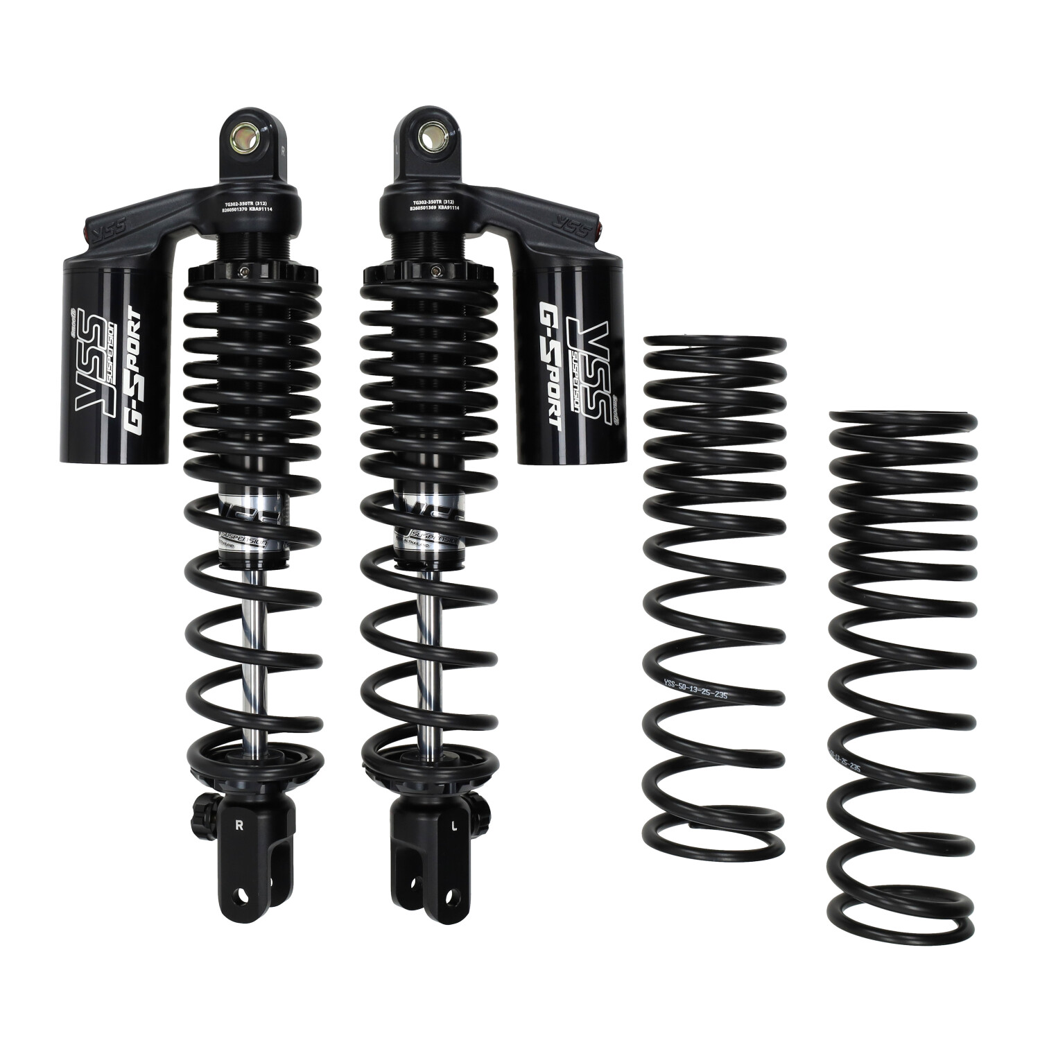YSS G-Sport Black Edition schokbrekerset 350mm voor Yamaha X-Max 300