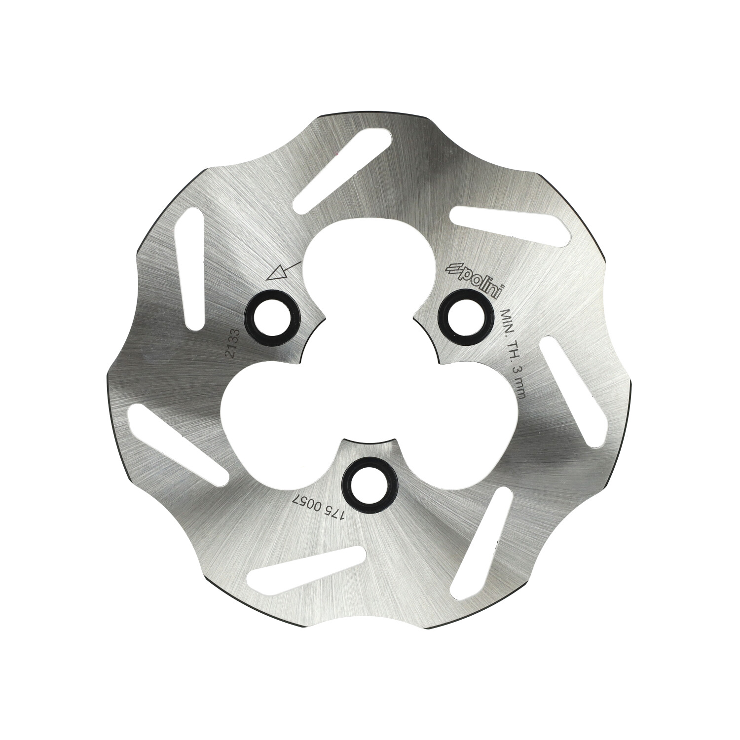 Polini Wave remschijf 155mm 3-gaats voor Peugeot Ludix Piaggio Zip