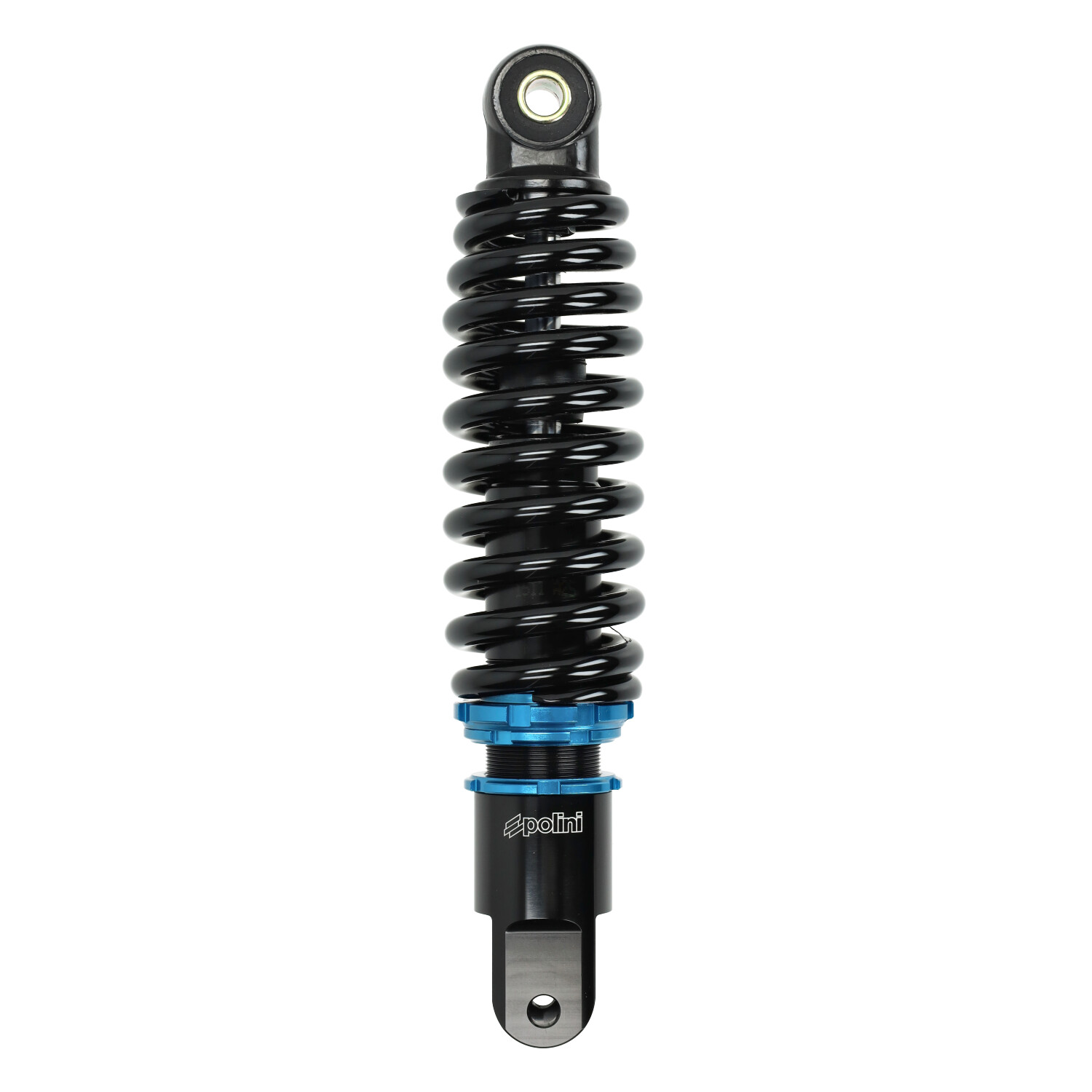 Polini schokbreker 245mm zwart voor Minarelli horizontaal verticaal motor
