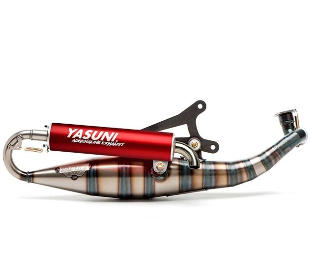 Uitlaat Yasuni carrera c16 rood minarelli hor ac