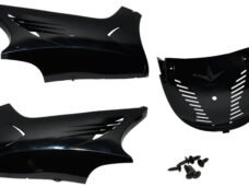 DMP underspoiler-set svart olackerad för Yamaha Aerox och MBK Nitro