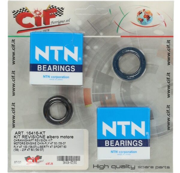 lager+keerringset cif krukas 4t (gelijke lagers) Aprilia/Piaggio/Vespa