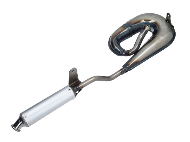 Tecno Circuit uitlaat blank aluminium voor Piaggio Ciao brommer