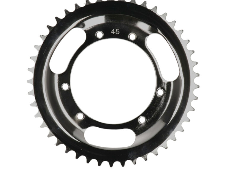 Achterkettingwiel DMP custom 45t chroom — geschikt voor Puch x30