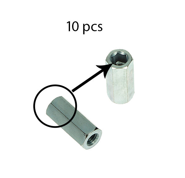 Uitlaatmoer hoog (prijs per 10) m6x25mm 10 stuks primavera