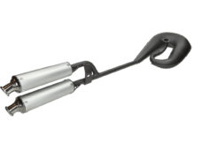 Tecno Circuit dubbele demper uitlaat zwart aluminium Puch Maxi