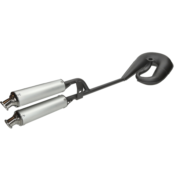 Tecno Circuit dubbele demper uitlaat zwart aluminium Puch Maxi