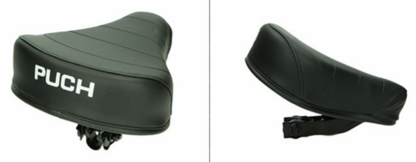 zadel met opdruk (made in EU) vlak model zwart puch maxi