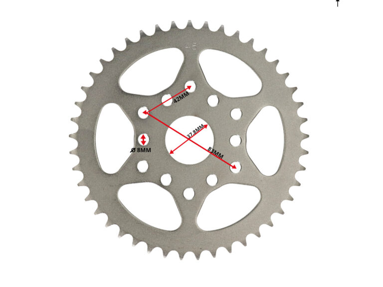 Achterkettingwiel Dmp Model Vlak 45t Maxi 2-speed