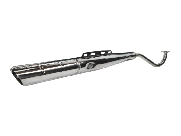 Chroom uitlaat 22mm met logo voor Puch Maxi brommer made in EU