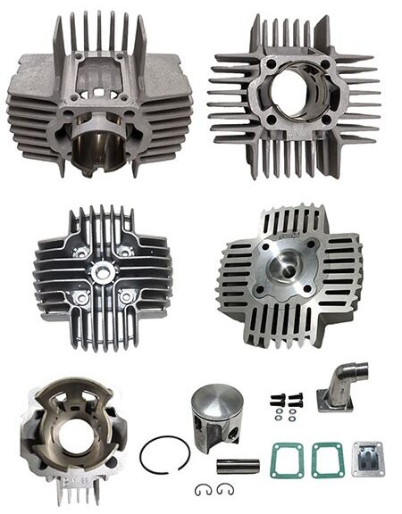 cilinder polini met kop aluminium nikasil + membraan 65cc 43.5mm puch maxi 144.0151