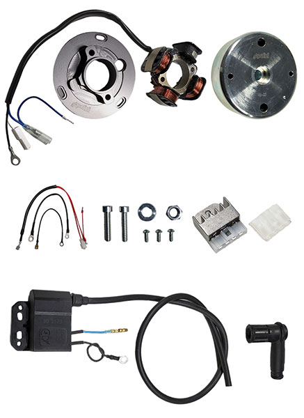 Polini elektronische race-ontsteking vliegwiel Puch Maxi 65cc set