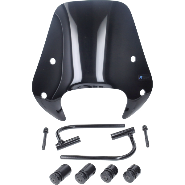 Windscherm Regia Laag 30cm Zwart Glans Voor Piaggio Zip 2000 - Afbeelding 2