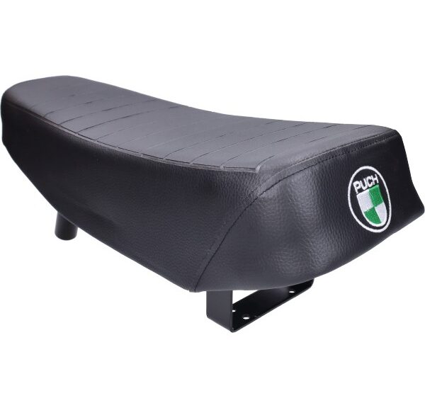 buddyseat lang (made in EU) Puch + geborduurd logo zwart puch maxi