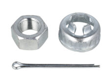 Moerset achterwielas 16x13mm voor Piaggio scooter brommer 3-delig