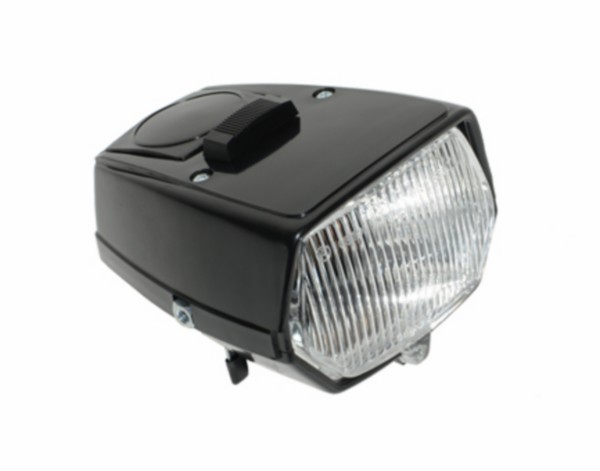 koplamp DMP vierkant + schakelaar 115mm zwart puch maxi