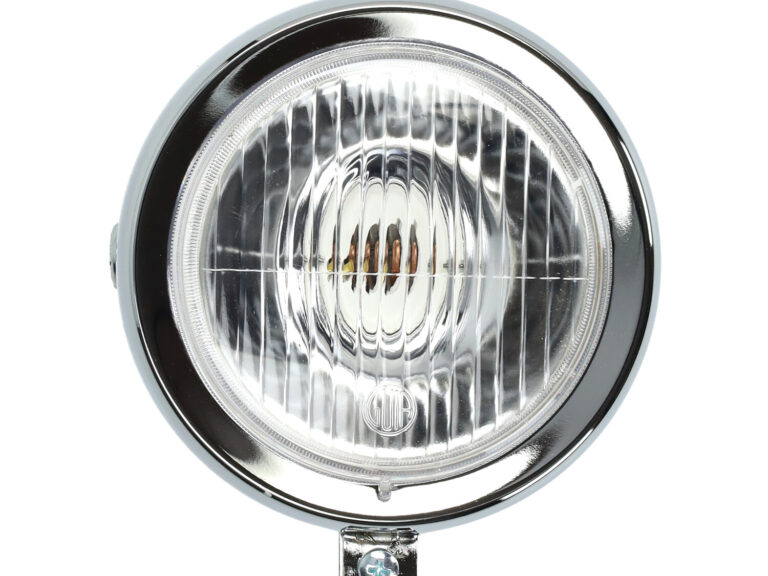Koplamp Guia Rond (made In Eu) 130mm Chroom Univ, Puch Maxi