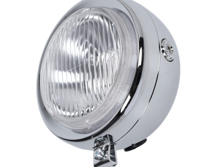 Koplamp guia rond 130mm chroom univ — geschikt voor Puch Maxi