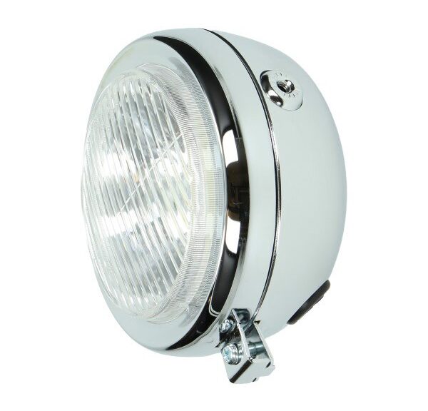 koplamp guia rond (made in EU) 130mm chroom univ