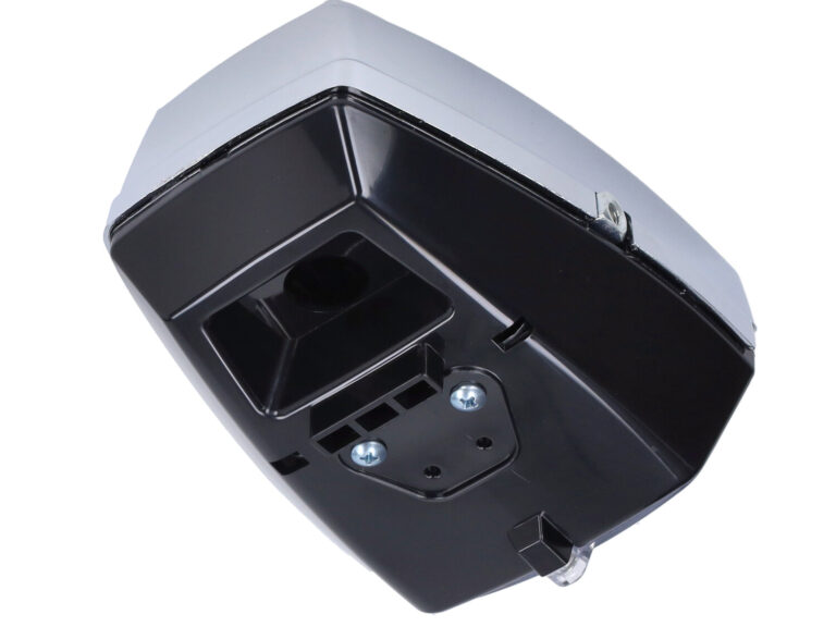 Koplamp Dmp Vierkant Plat 115mm Chroom/zwart Puch Maxi