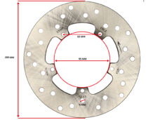 Piaggio original brake disc 5-hole 200mm OEM 56395R scooter