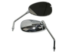 Ovale chromen spiegelset voor Kymco People-S scooter