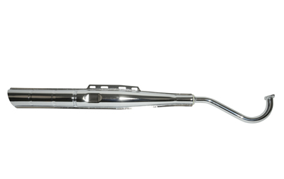 Uitlaat tecno origineel model 45km 22mm chroom — geschikt voor Puch Maxi