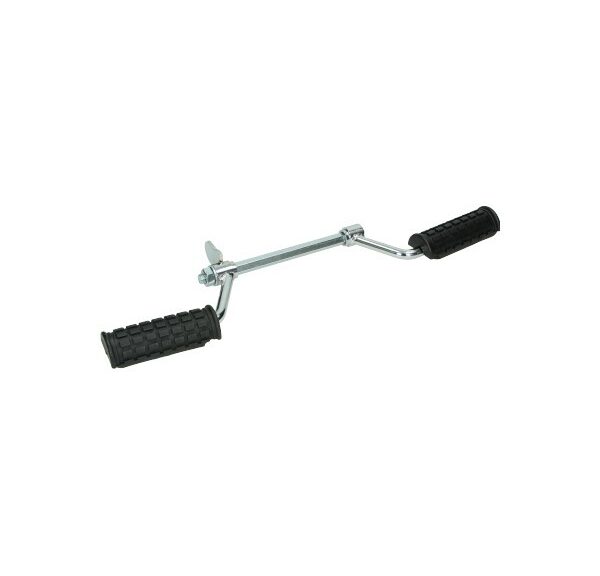 voetsteunbeugel + rubbers (made in EU) chroom macho