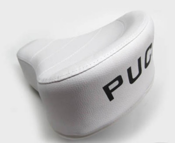 zadel met opdruk (made in EU) wit puch maxi